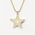 Deco Star Locket (Ivory) - Gold