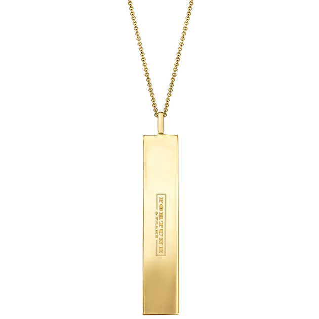 Supreme gold 2025 bar pendant