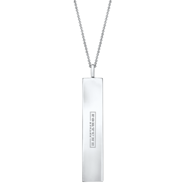 Supreme silver deals bar necklace