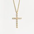 Cross Pendant (Crystal) - Gold