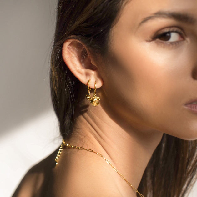 Fortune Cookie Huggie Earrings • Minimal • Fortune & Frame