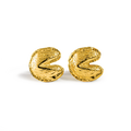 Mini Fortune Cookie Studs - Gold