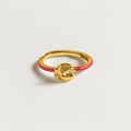 Fortune Cookie Ring (Innuendo Pink) - Gold