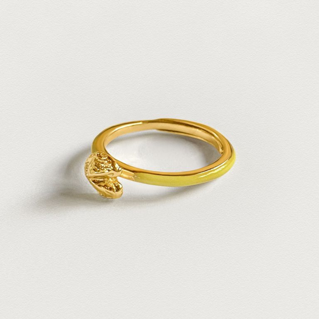 Fortune Cookie Ring • Yellow • Fortune & Frame