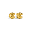 Super Mini Fortune Cookie Studs - Gold