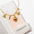 Heart Phases Charm Bracelet - Gold