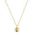 Mini Fortune Cookie Pendant - Gold