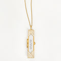 Deco Fortune Locket (Pearl) - Gold