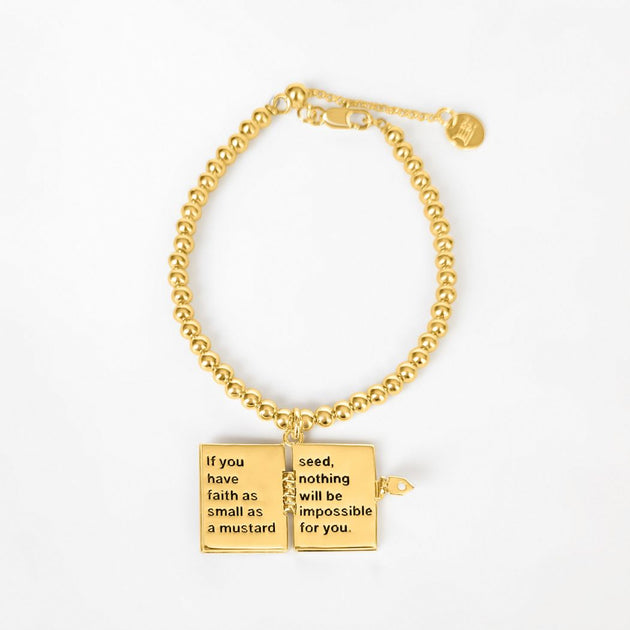 Secret Scriptures Bracelet Faith Gold Fortune & Frame