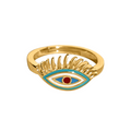 Gold Evil Eye Ring (Confidence) - Gold