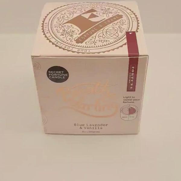 An unboxing video of the "Breathe, darling." Secret Fortune Candle.