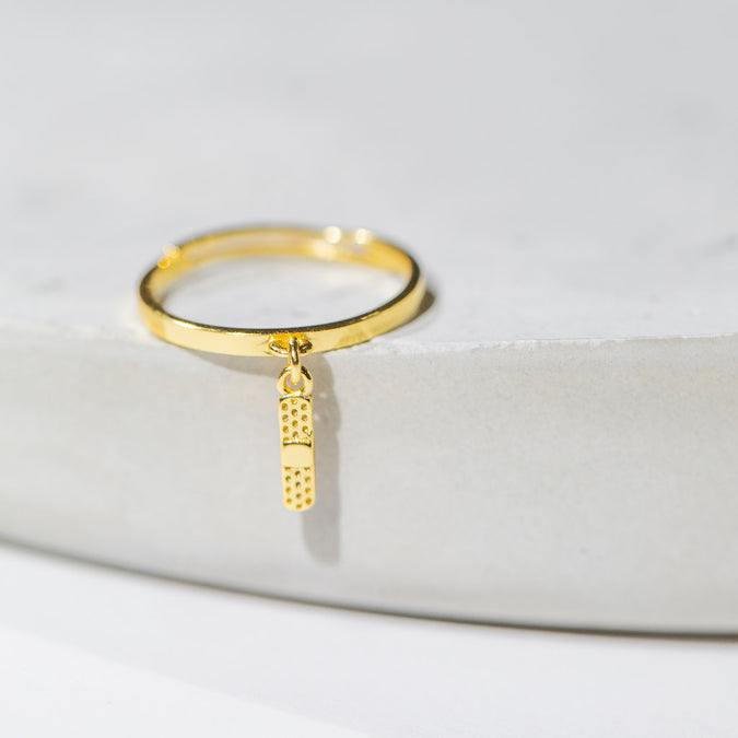 Bandaid Charm Ring • Bandaid Jewelry • Fortune and Frame – Fortune
