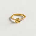 Fortune Cookie Ring (Blush) - Gold
