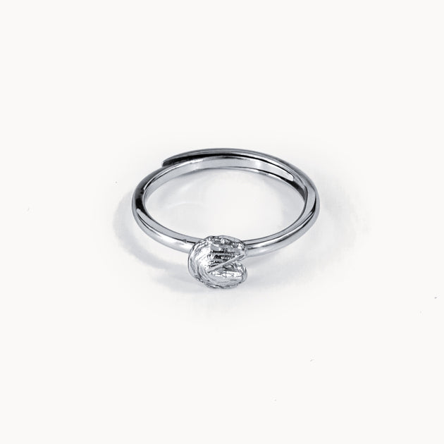 Fortune Rings Silver Fortune Cookie Ring • Sterling Silver • Fortune & Frame