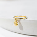 Fortune Cookie Charm Ring - Gold