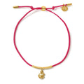 Fortune Cookie String Bracelet (Pink) - Gold