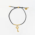 Key String Bracelet (Black) - Gold