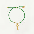 Key String Bracelet (Emerald) - Gold