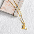 Letter Necklace (L) - Gold