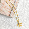 Letter Necklace (T) - Gold