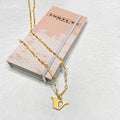 Letter Necklace (V) - Gold