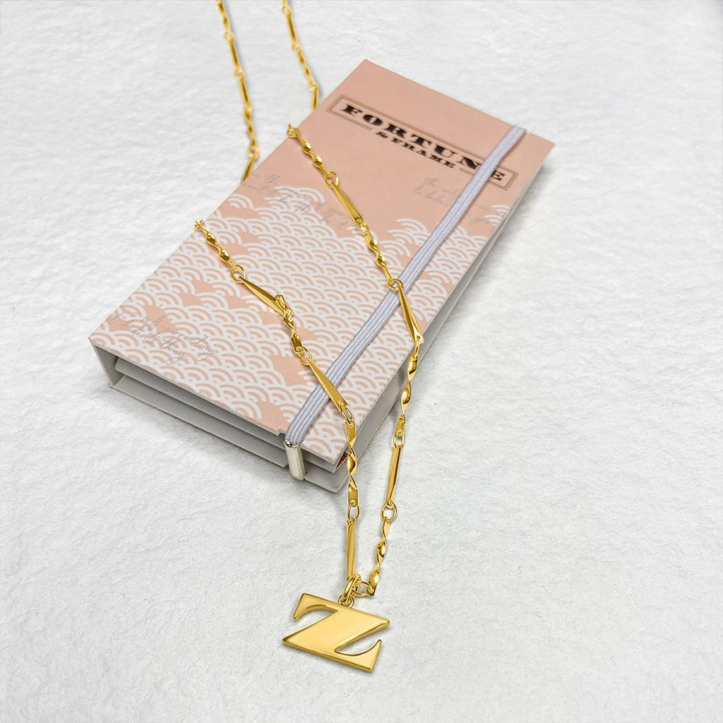 GOLD  BREAST  PENDANT値下げしました Z Bold Initial Gold Necklace | Astrid & Miyu Necklaces